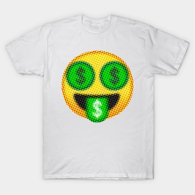 Emoji: Rich (Money-Mouth Face) T-Shirt by Sinnfrey